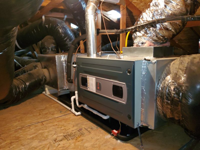 attic furnace unit