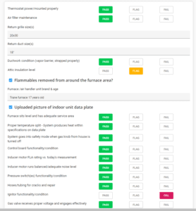 HVAC tune-up Checklist
