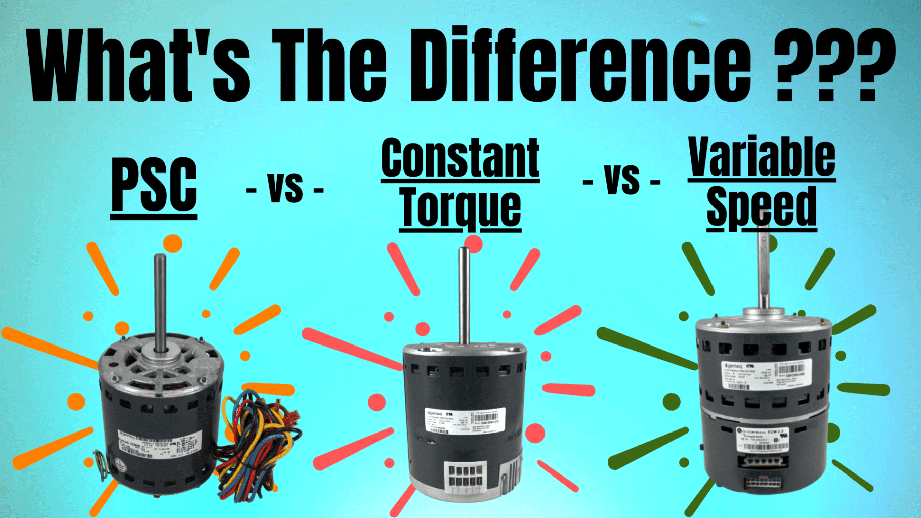 PSC Motor vs Constant Torque Motor vs Variable Speed Motor – What’s the Difference Between?